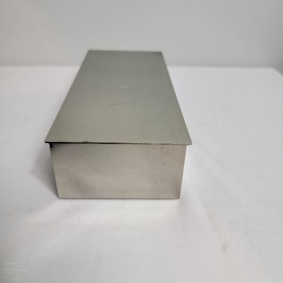 Vintage Metal Art Storage Box by Heintz Smith Silver Wood Keepsakes Collectible - Picture 5 of 12